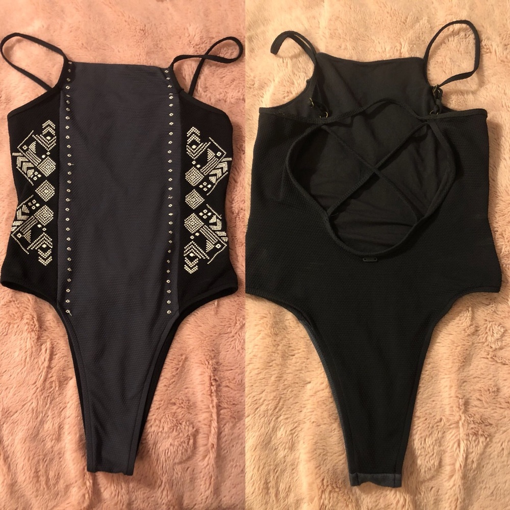 Rip curl black & gray one piece size xsmall/small